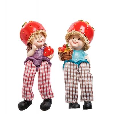 Комплект фигурок 2 шт. "Домовята с урожаем клубники", 9 см., MN-139