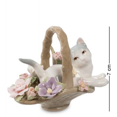 Фигурка "Котенок в корзинке" 10,5x7x7 см., Pavone, Италия