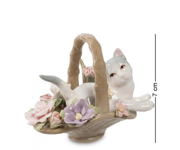 Фигурка "Котенок в корзинке" 10,5x7x7 см., Pavone, Италия