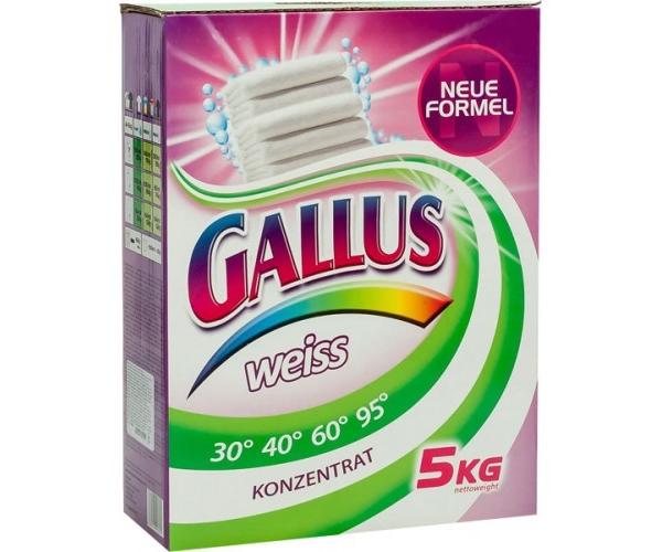 Стиральный порошок Gallus Weiss для белых тканей, 5 кг