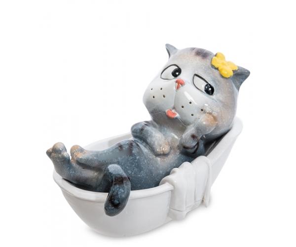 Фигурка "Кот в ванной", 11 см., полистоун