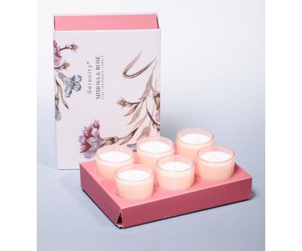 Набор из 6 свечей аром. "Мимоза и розы" Serenity Candles, Австралия