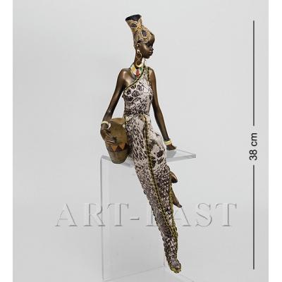 Статуэтка "Африканская леди" 13x13,5x38 см., полистоун 