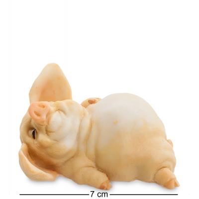 Фигура Свинья "Сонный Винни", 7х5,5х4 см., полистоун Sealmark, США