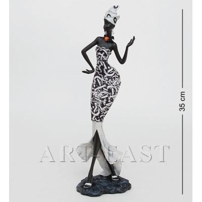 Статуэтка "Африканская леди" 9,5x11x35 см., полистоун 