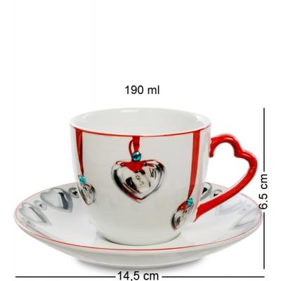 Чайная пара "С Любовью" 190 мл., 2 пр., фарфор Love Drinks 