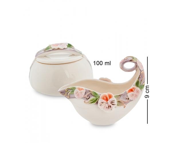 Набор сахарница и молочник "Виола" 100/200 мл., фарфор Pavone, Италия