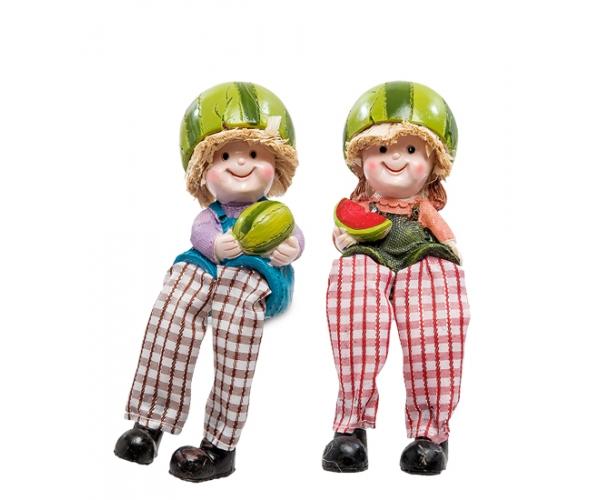 Комплект фигурок 2 шт. "Домовята с арбузом", 9 см., MN-142