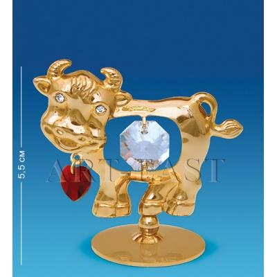 Фигурка на подставке "Бык с сердечком" 6x3,5x5,5 см., Crystal Temptations, США