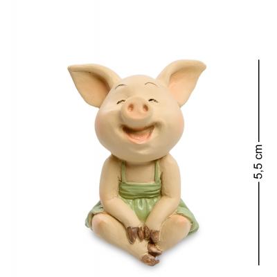 Фигурка Свинья "Отличное настроение" 3,5x3,5x5,5 см., полистоун 