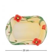 Блюдо "Маки" 20x15x4,5 см., фарфор Pavone, Италия