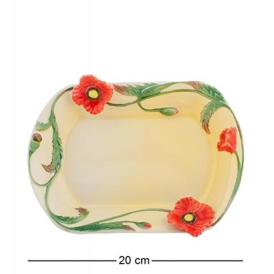 Блюдо "Маки" 20x15x4,5 см., фарфор Pavone, Италия