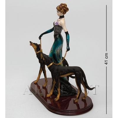 Статуэтка "Дама с собаками" 41 см., полистоун Great Art 
