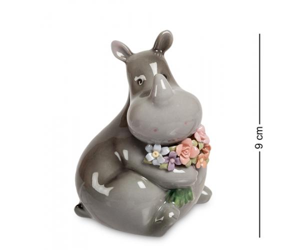 Фигурка "Бегемоша с букетом" 7x6,5x9 см., Pavone, Италия