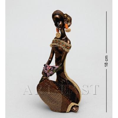 Статуэтка "Африканская леди", 6,5x9x18 см., полистоун