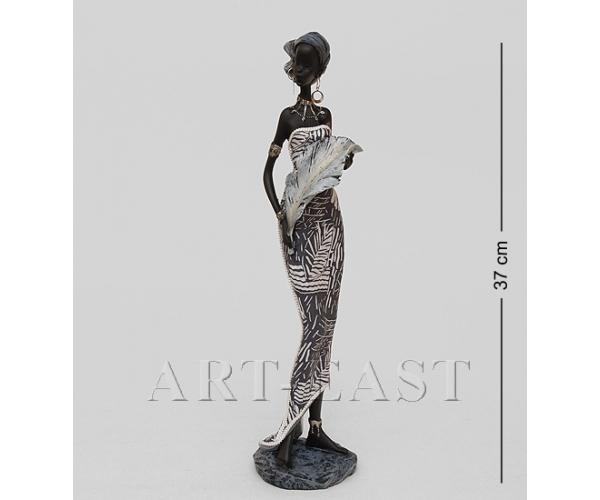Статуэтка "Африканская леди" 9,5x9x37 см., полистоун 