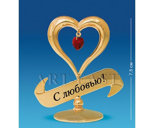 Фигурка "Сердечко с надписью" 7x4x7,5 см., Crystal Temptations, США