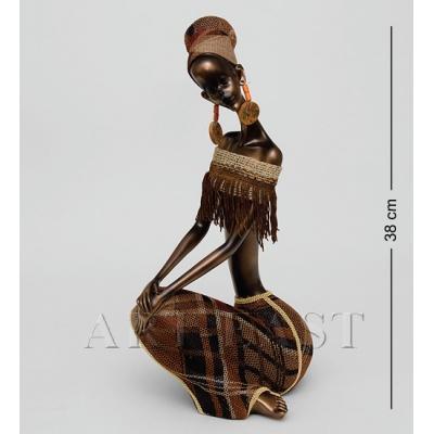 Статуэтка "Африканская леди" 15x19x38 см., полистоун 
