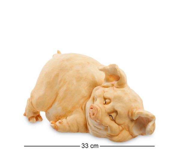 Фигура Свинья "Лежебока", 33х20х16 см., полистоун Sealmark, США