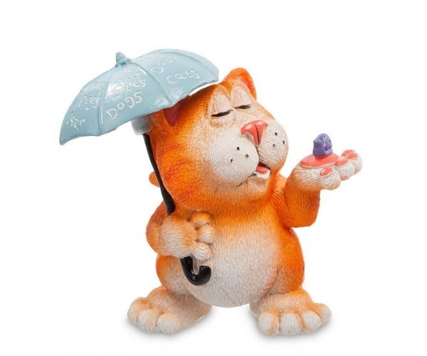 Фигурка "Кот с улиткой" 11x6,5x11 см., полистоун Warren Stratford Канада
