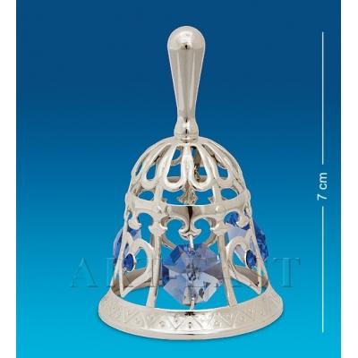 Фигурка "Колокольчик" 4,5x4,5x7 см., посеребр. с цвет. крист. Crystal Temptations, США
