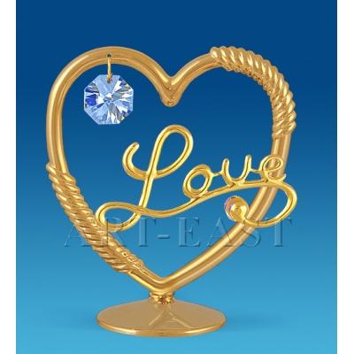 Фигурка "Сердечко with Love" 7x4x8 см., Crystal Temptations, США