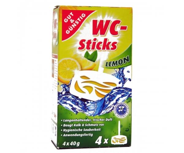 Стики для унитаза Gut&Gunstig WC-Sticks Lemon, 4х40г