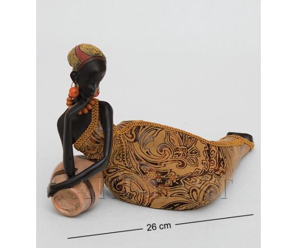 Фигурка "Африканская леди" 12x27x26 см., полистоун 