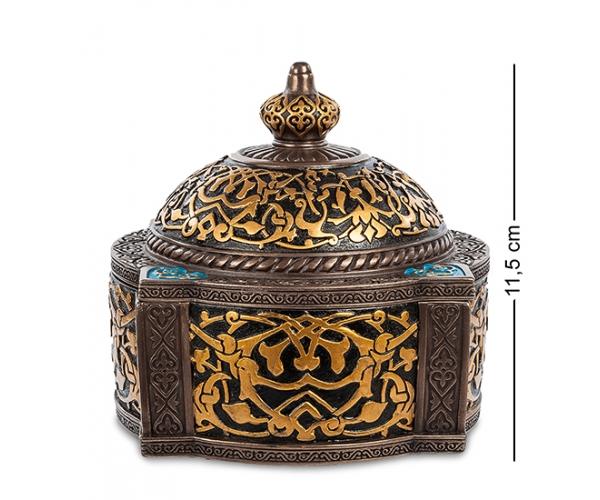 Шкатулка с орнаментом "Арабеска", 12,5х12,5х11,5 см., полистоун Veronese, Гонконг