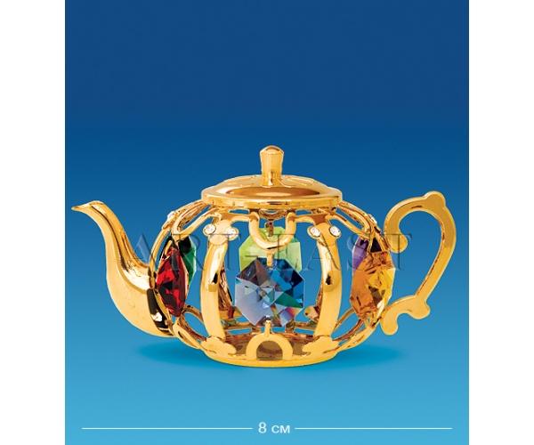 Фигурка "Чайник" 8 см., с цвет. крист. Crystal Temptations, США