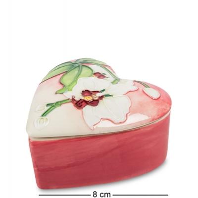 Шкатулка "Сердце" 8x8x5 см., фарфор Pavone, Италия