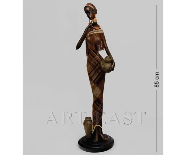 Статуэтка "Африканская леди" 21,5x25x85 см., полистоун 