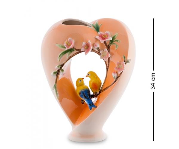 Ваза "Сердце", 34 см., фарфор Pavone, Италия