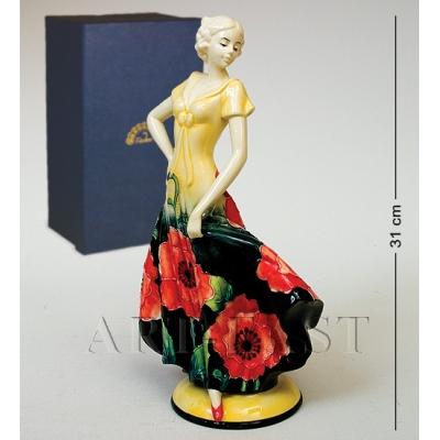 Статуэтка "Девушка" 16,5x10,5x30 см., фарфор Pavone, Италия