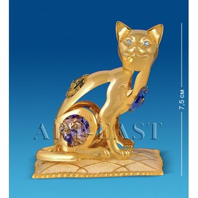 Фигурка "Кошка на подушке" 7x5x7,5 см., с цвет. крист. Crystal Temptations, США