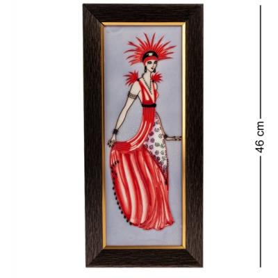 Картина "Дама" 21x2,5x46 см., фарфор Pavone, Италия