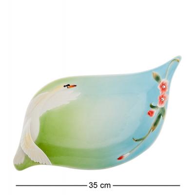 Блюдо "Лебеди" 35 см., фарфор Pavone, Италия