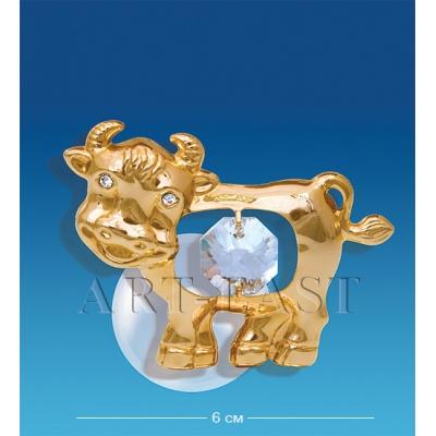 Фигурка на магните "Бык" 6x3,5x3 см., Crystal Temptations, США