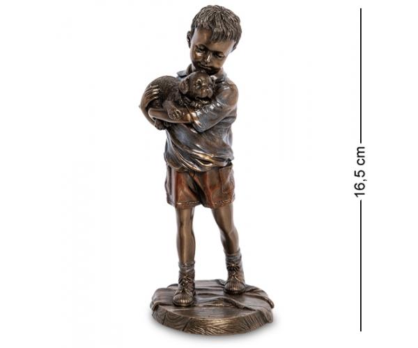 Статуэтка "Мальчик со щенком", 6х6х16,5 см., Veronese, Гонконг