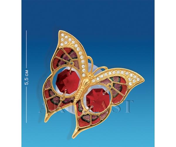 Фигурка на липучке "Бабочка" 5,5 см., с цвет. крист. Crystal Temptations, США