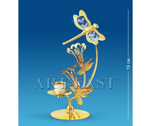 Композиция подсвечник "Стрекоза", 19 см., Crystal Temptations, США
