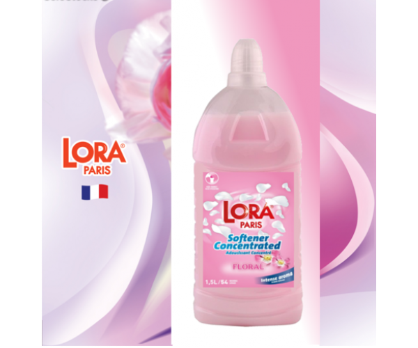 Ополаскиватель-кондиционер концентрат Lora Paris, цветочный 1,5 л