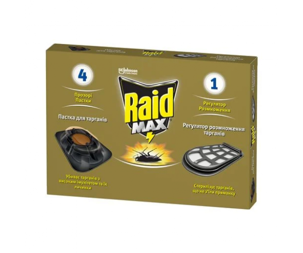 Приманка для тараканов с регулятором размножения Raid 4+1 (4823002001051)