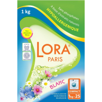 Порошок для стирки белых вещей Lora Paris Weiss, концентрат 1000 г Порошок для стирки белых вещей Lora Paris Weiss, концентрат 1000 г