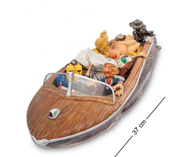 Статуэтка лодка 37x15,5x12 см., полистоун Forchino, Франция
