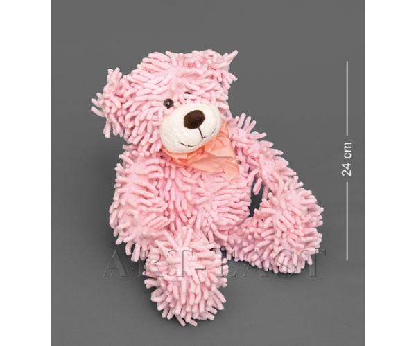Мягкая игрушка медведь с бантиком - розовый 35см Color Rich 