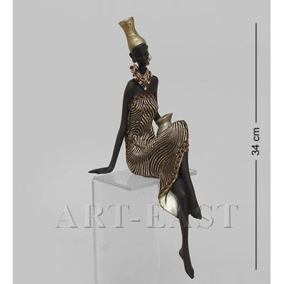 Статуэтка "Африканская леди" 9x15,5x34 см., полистоун 