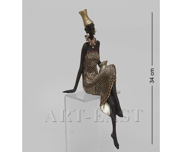 Статуэтка "Африканская леди" 9x15,5x34 см., полистоун 