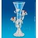 Ваза для цветов"Розы" 18,5 см., посеребр. с цвет. крист. Crystal Temptations, США