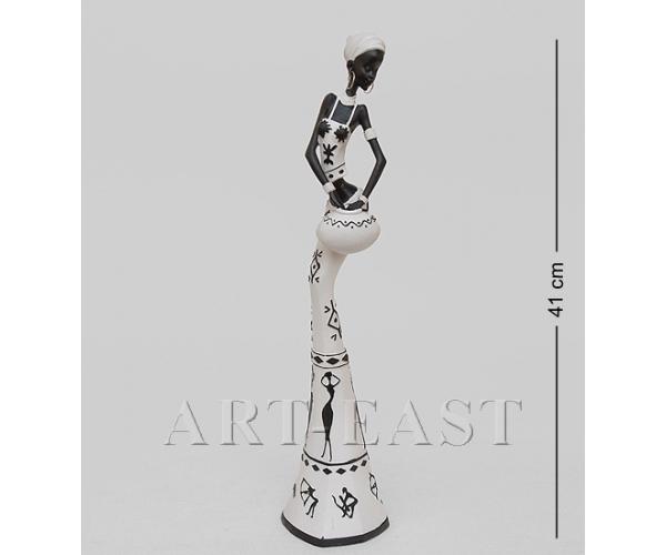 Статуэтка "Африканская леди", 9x9x41 см., полистоун